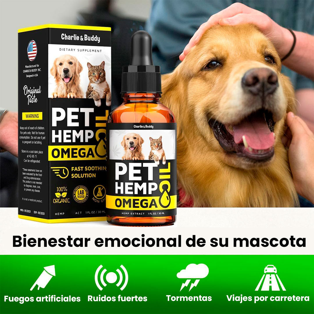 Pet Hemp Oil: Calma Natural para Mascotas en Momentos Difíciles😽🐕🦺