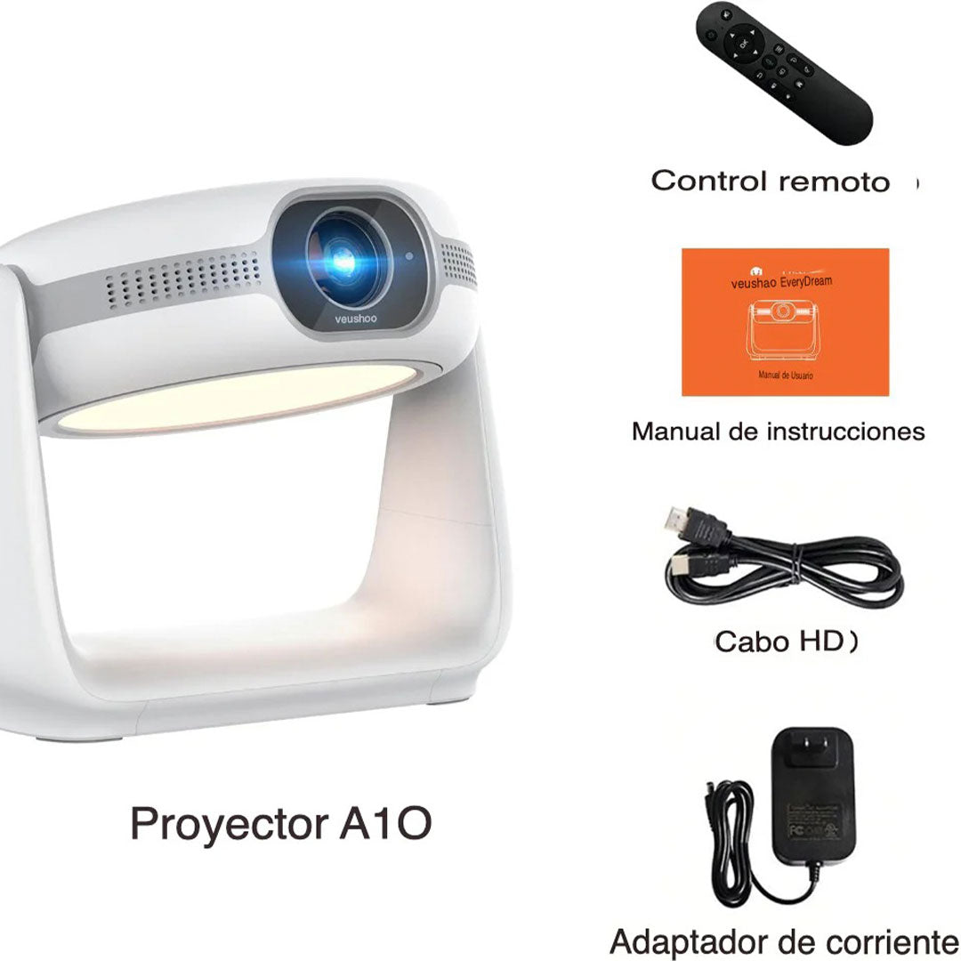 📱Proyector Portátil Recargable 4K: Android WiFi Bluetooth Y Enfoque Automático〰️😍
