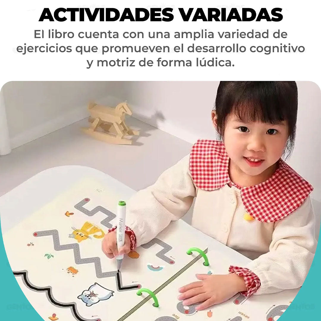 Libro de Actividades Reutilizable – Jugar, borrar y volver a crear sin parar📚📒