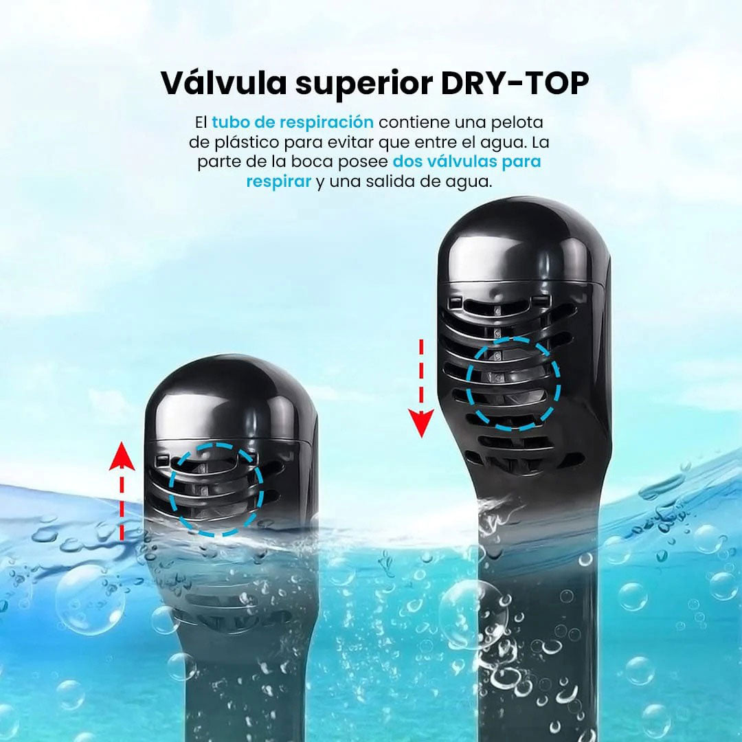 Careta Snorkel® – Máscara de Snorkel 180° con Respiración Total y Antivaho🌊