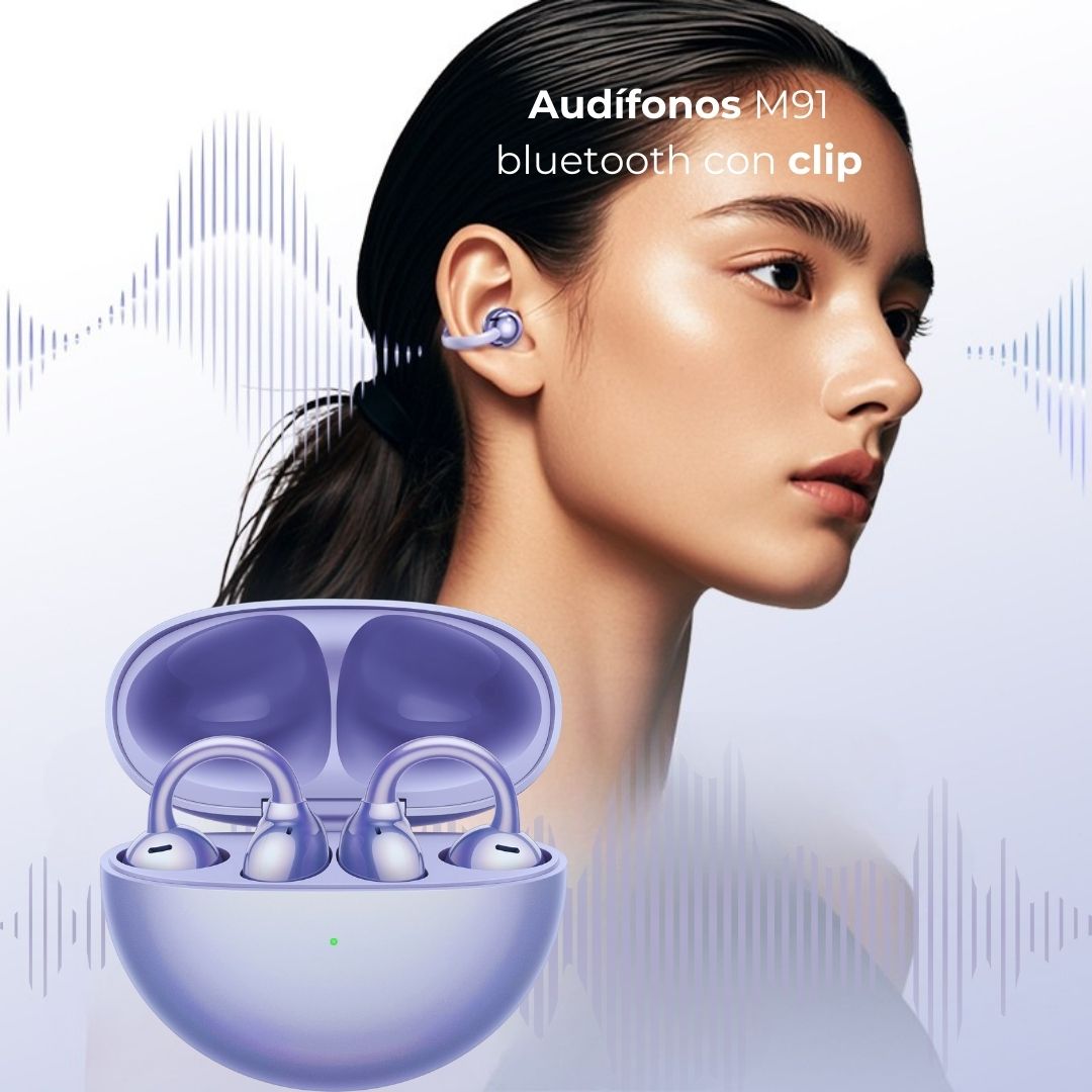 Audífonos M91 bluetooth con clip