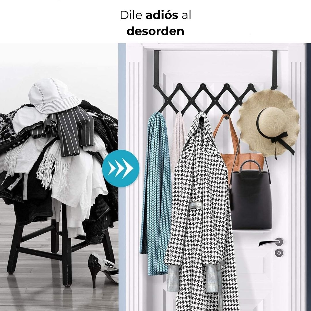 Perchero organizador para puerta
