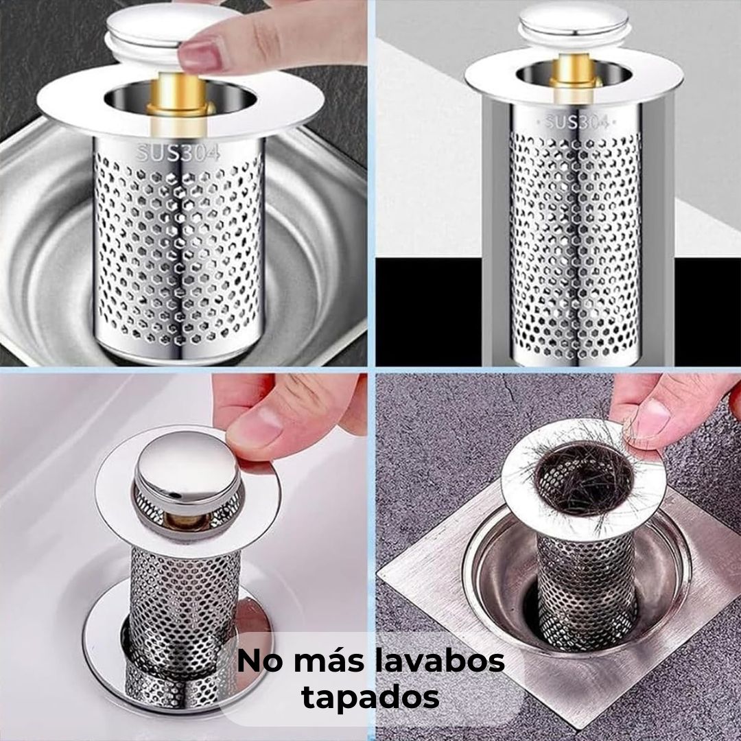 Combo tapón desagüe universal + cinta adhesiva de papel aluminio