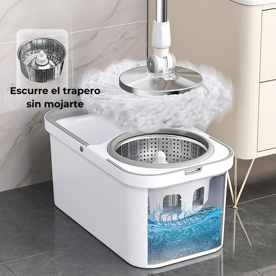 Trapero giratorio 360 con balde 2 mopas