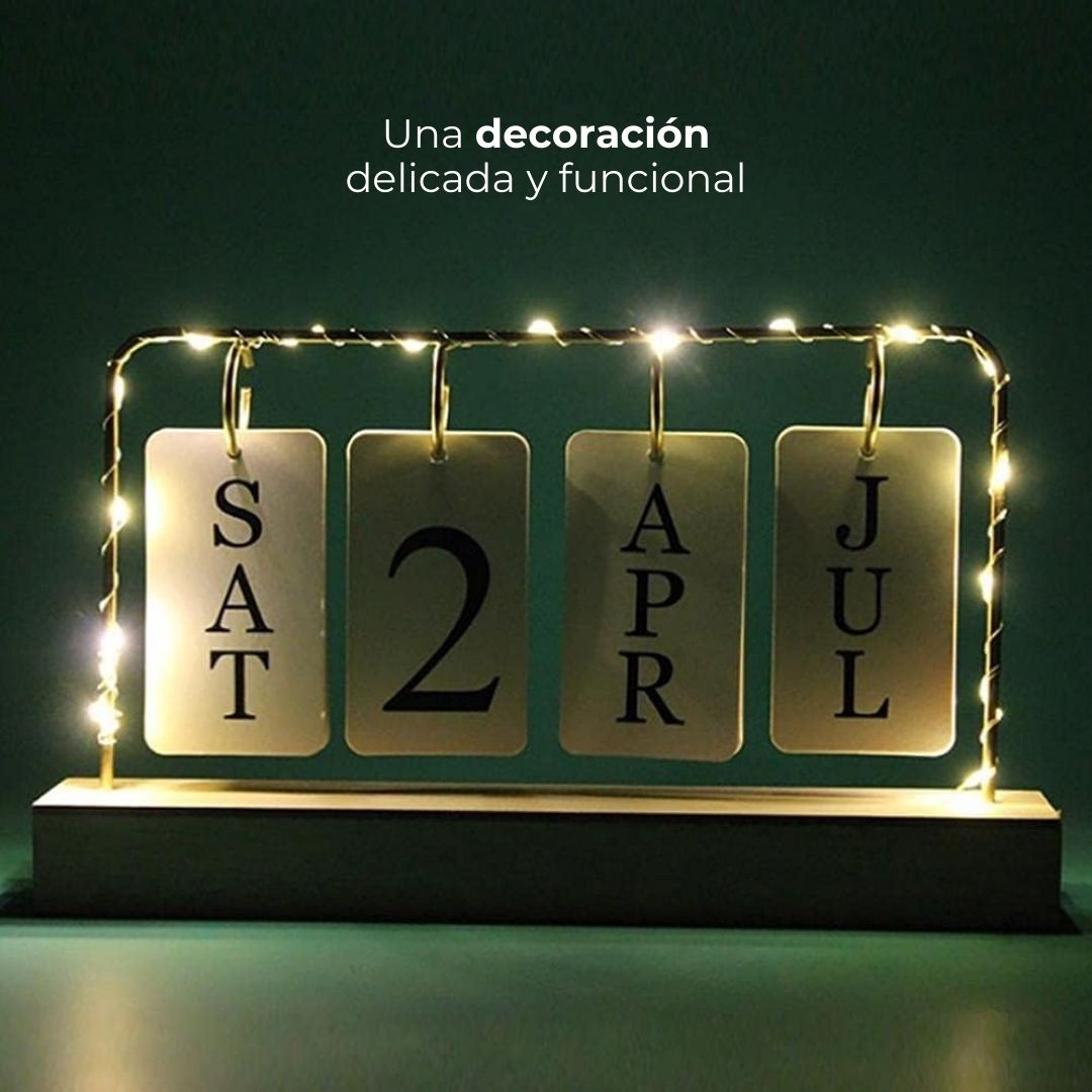 Calendario de escritorio con luces led