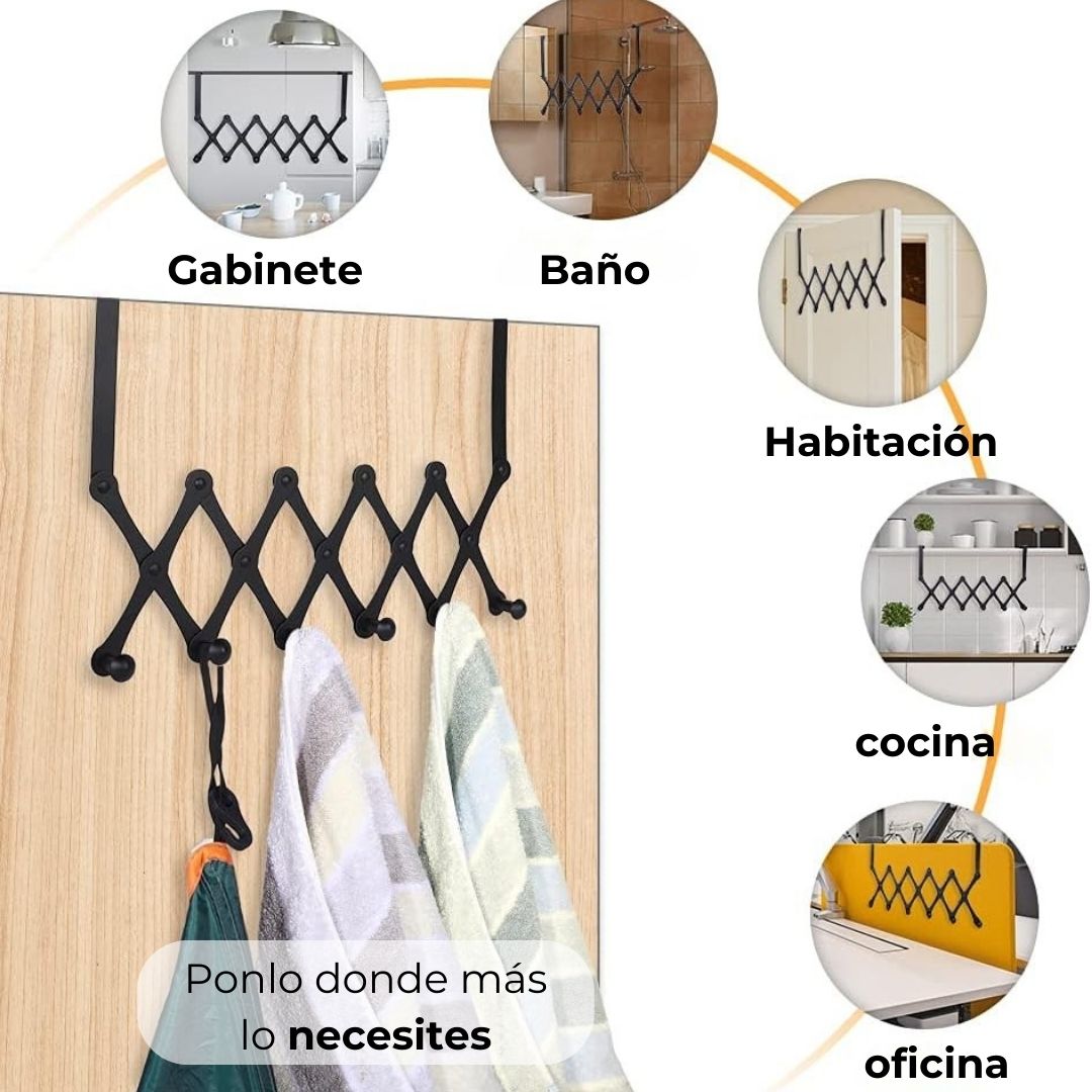 Perchero organizador para puerta