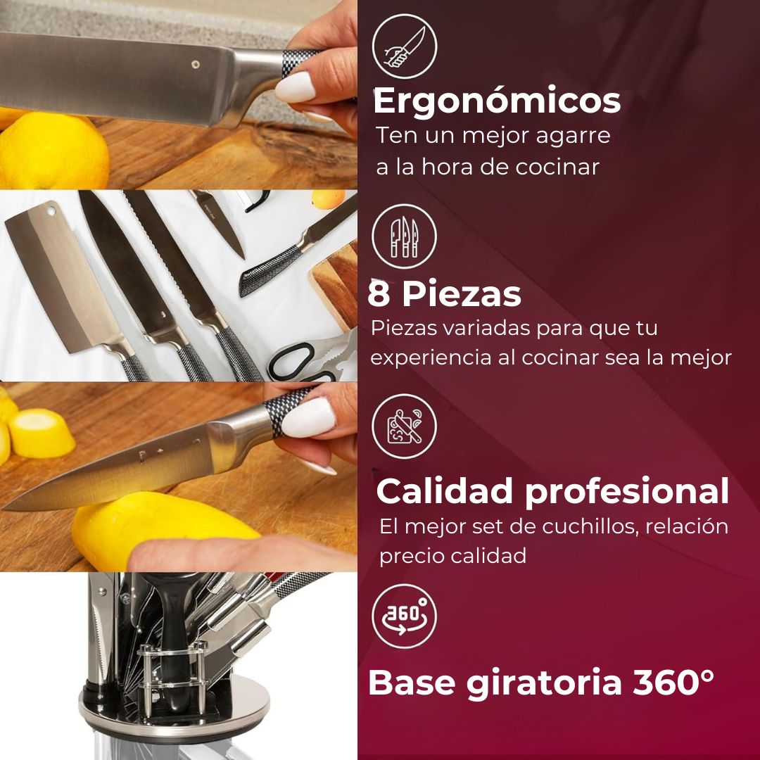 Set de cuchillos Winsor 8 piezas
