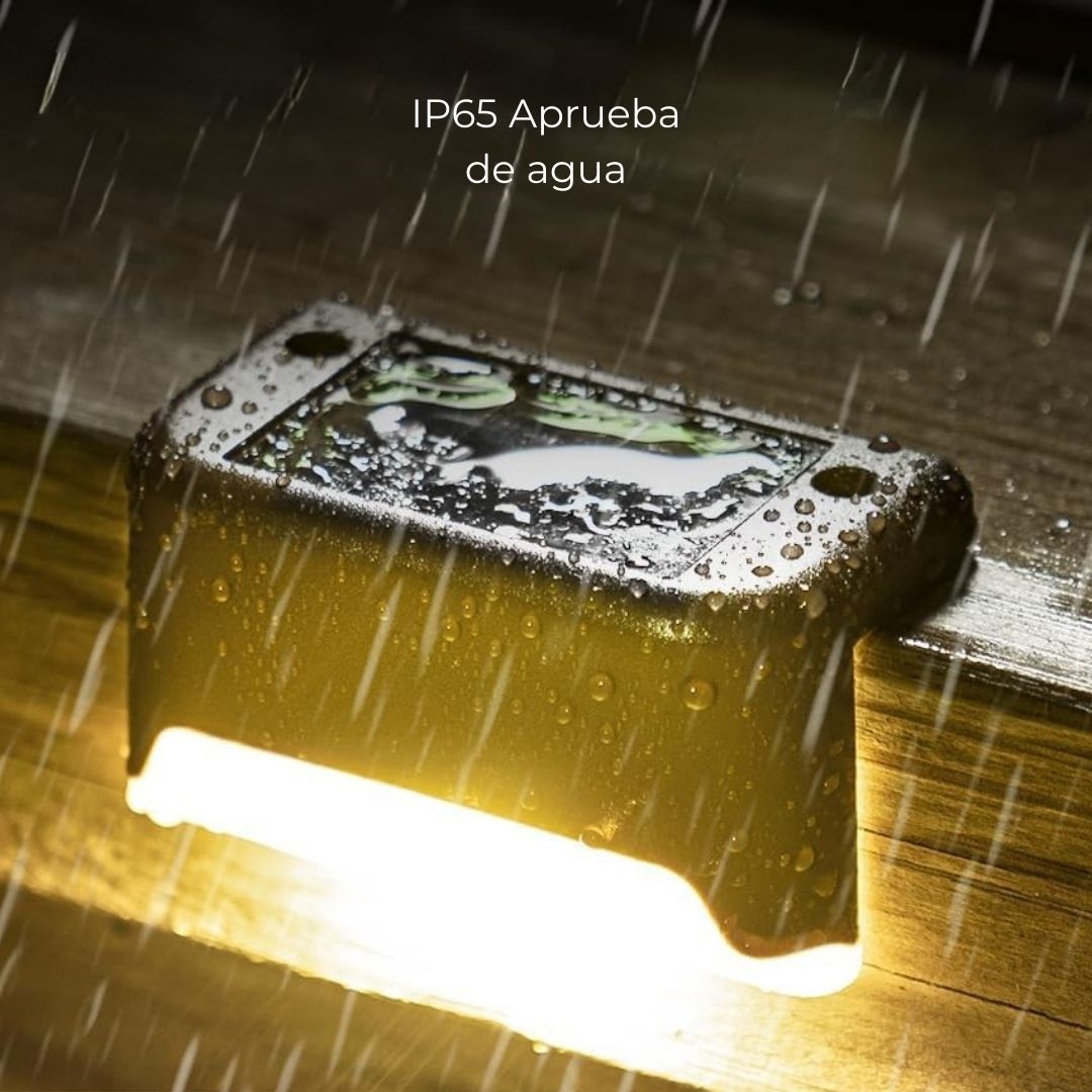 Kit luces con sensor Led solar x 4 unds