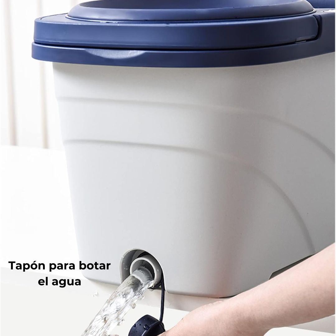 Trapero giratorio 360 con balde 2 mopas
