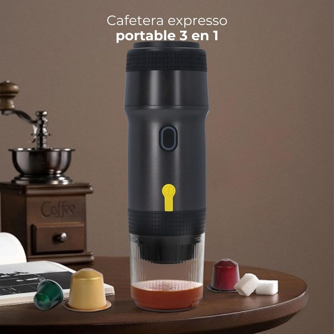 Cafetera expresso portable 3 en 1