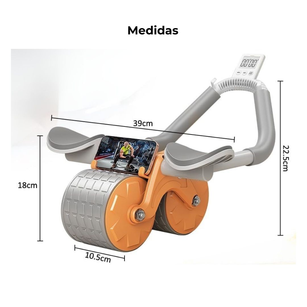 Combo entrenador abdominal + lazo para saltar con contador digital