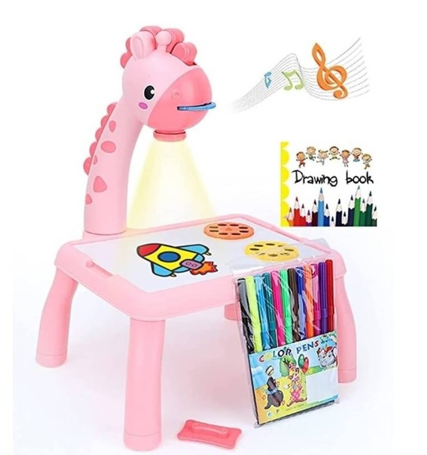 Mesa de dibujo para niños con proyector