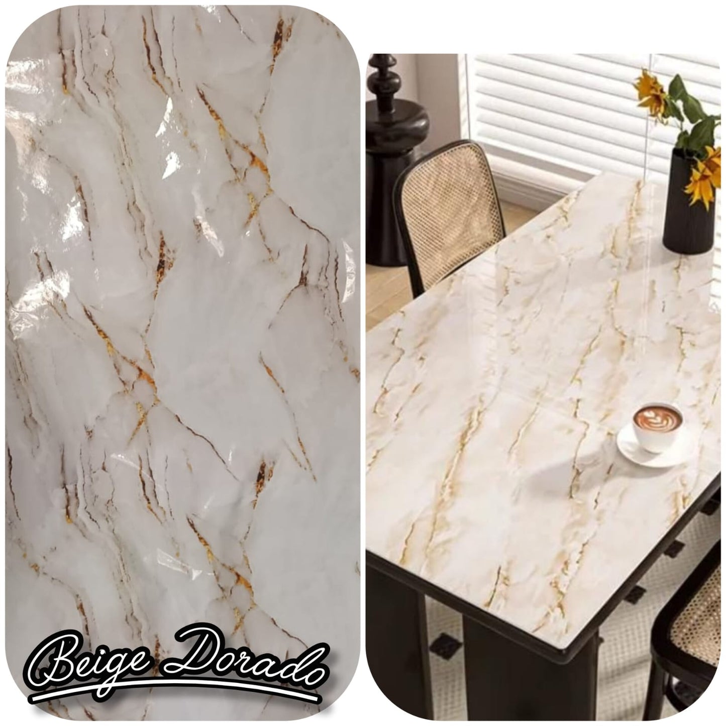 PAPEL STICKER DE MARMOL: protege y modifica el aspecto de tu cocina en una PREMIUM😎🏡