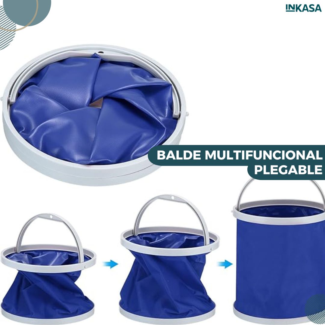 Balde multifuncional plegable