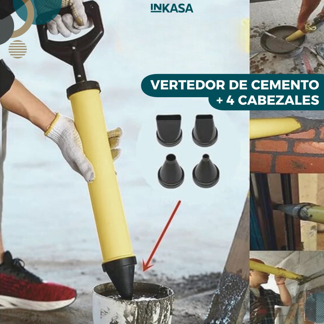 Vertedor de cemento + 4 cabezales