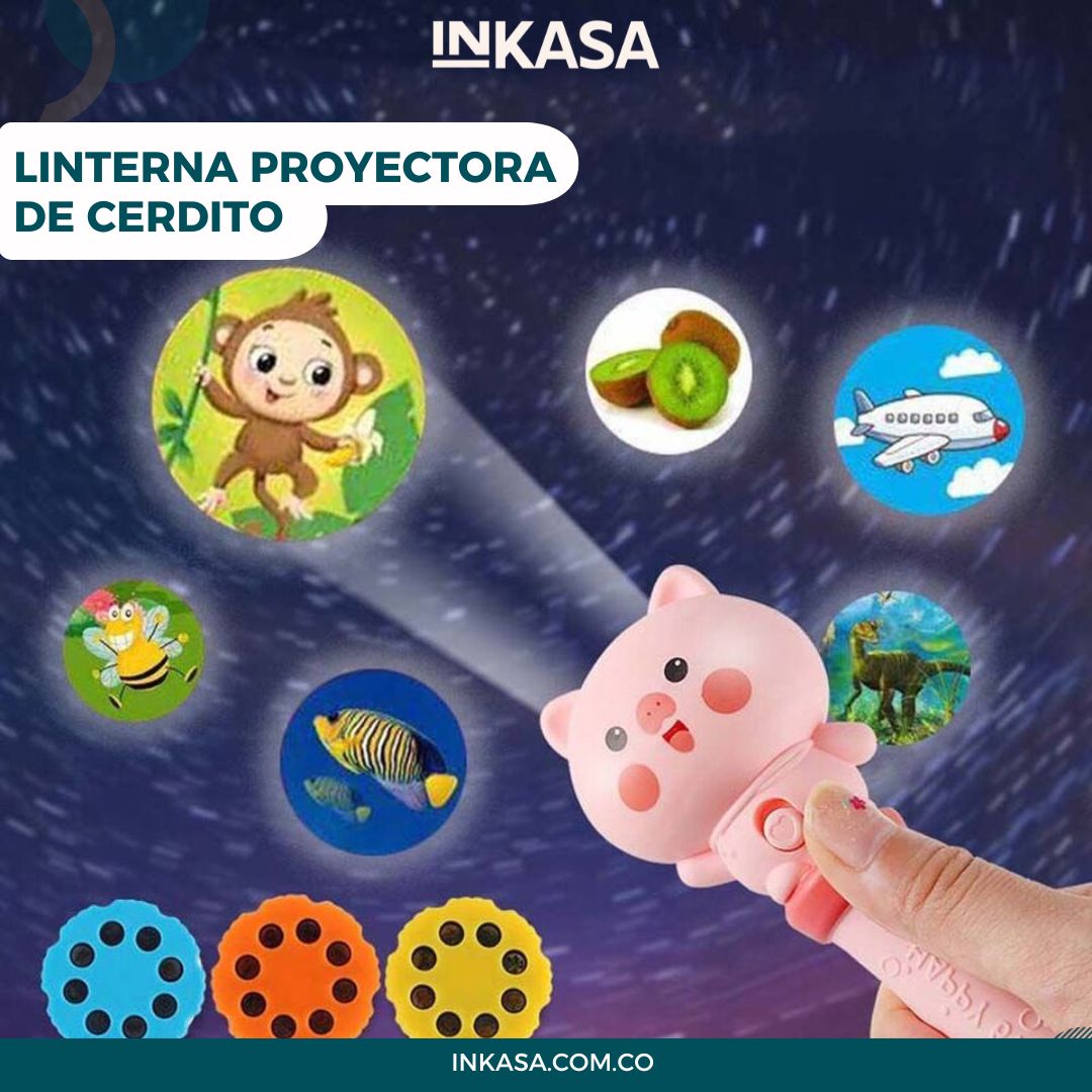 Linterna proyectora de cerdito