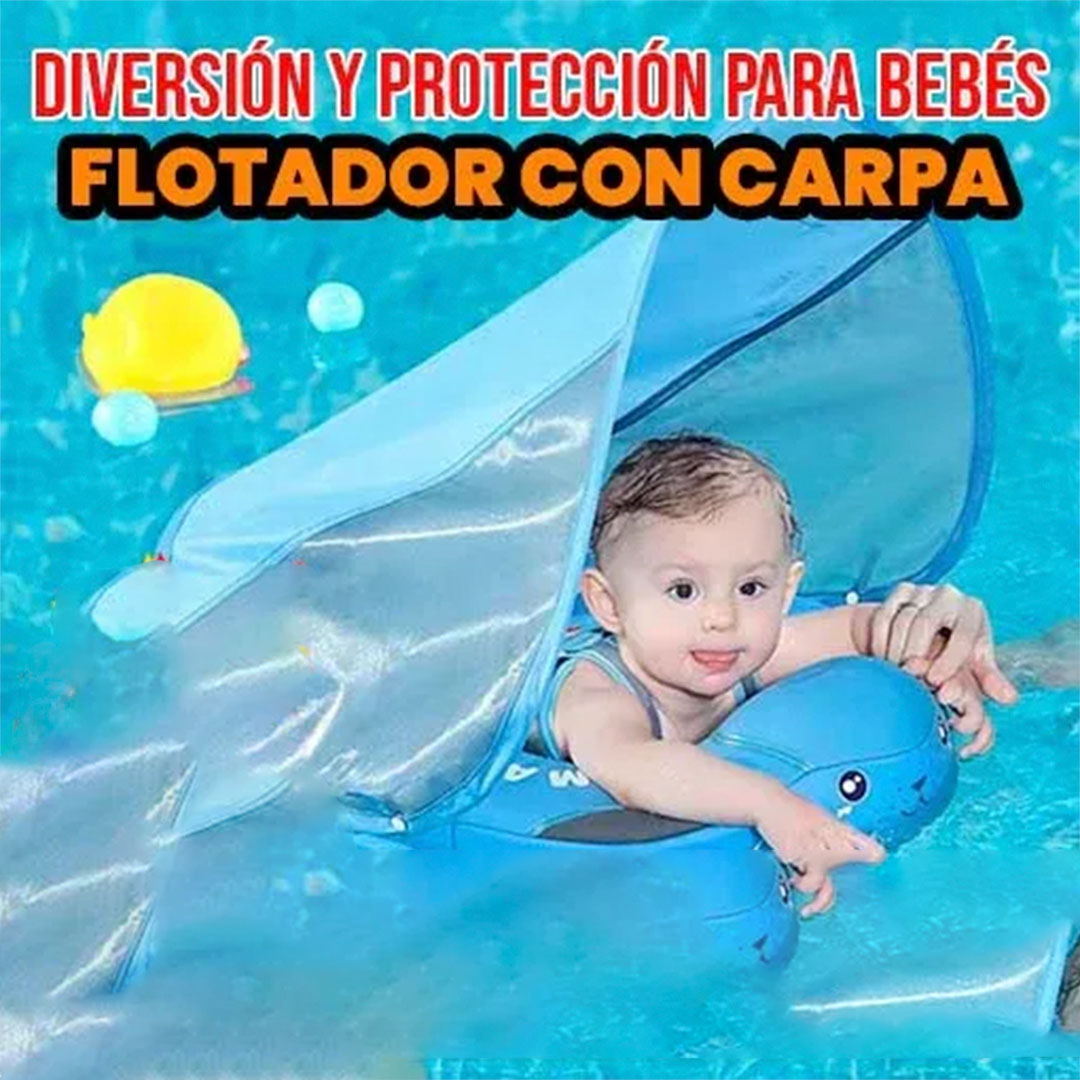 Flotador con carpa👶💦 NO NECESITA INFLAR Y NUNCA SE HUNDE