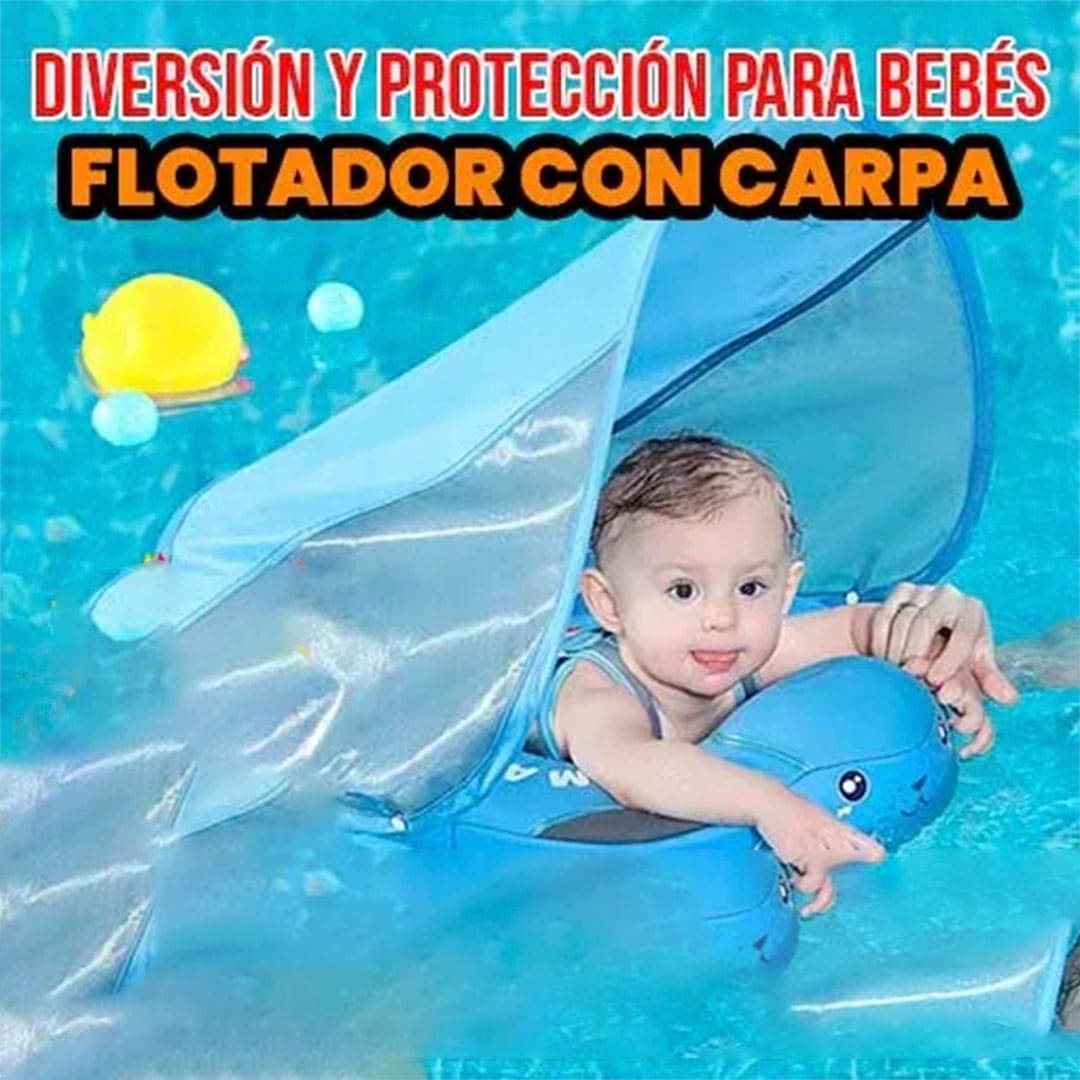 Flotador con carpa👶💦 NO NECESITA INFLAR Y NUNCA SE HUNDE