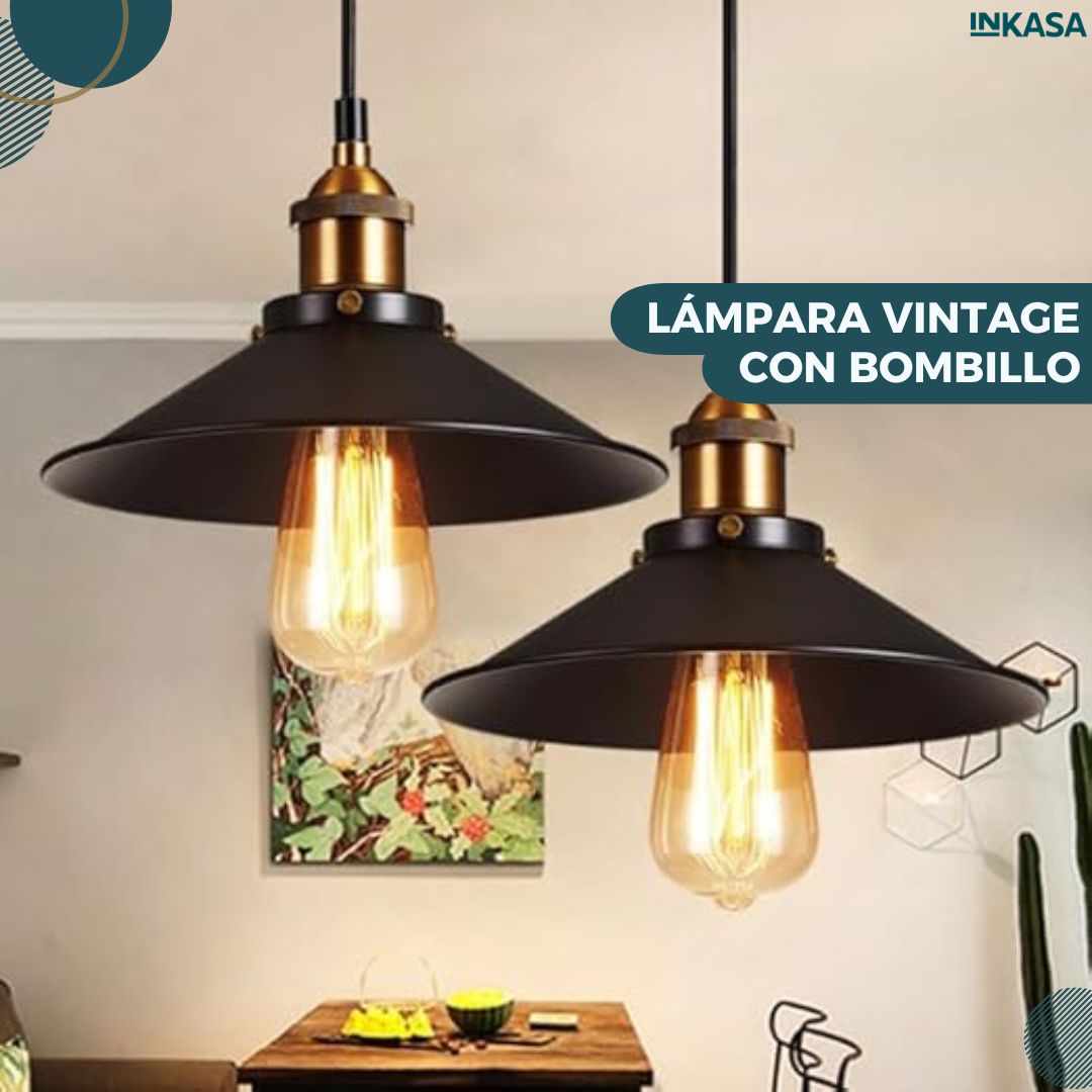 Lámpara vintage con bombillo