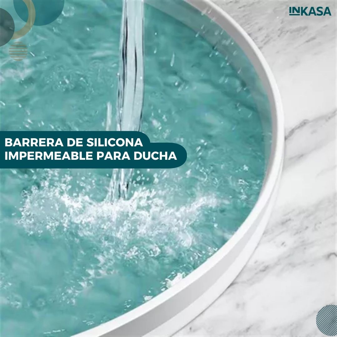 Barrera de silicona impermeable para ducha