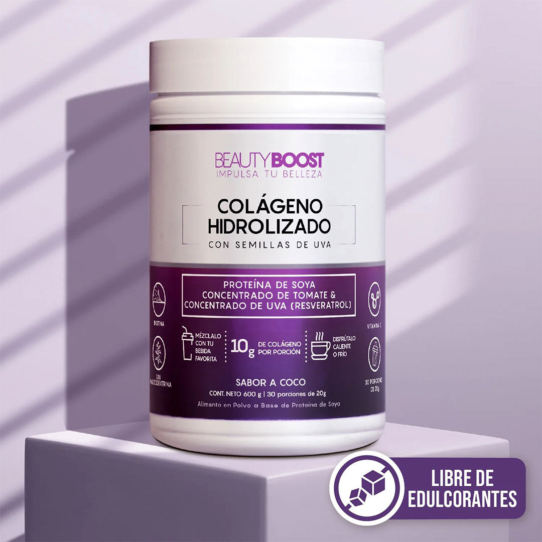 Colágeno hidrolizado con resveratrol sin edulcorantes - sabor a coco🥥