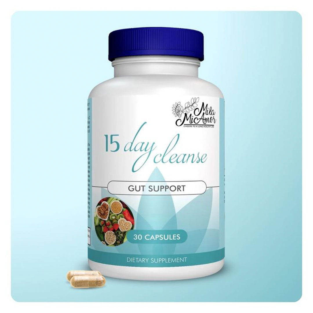 15 Day Cleanse - Detox Avanzado con extractos naturales (30 cápsulas x tarro)🍃