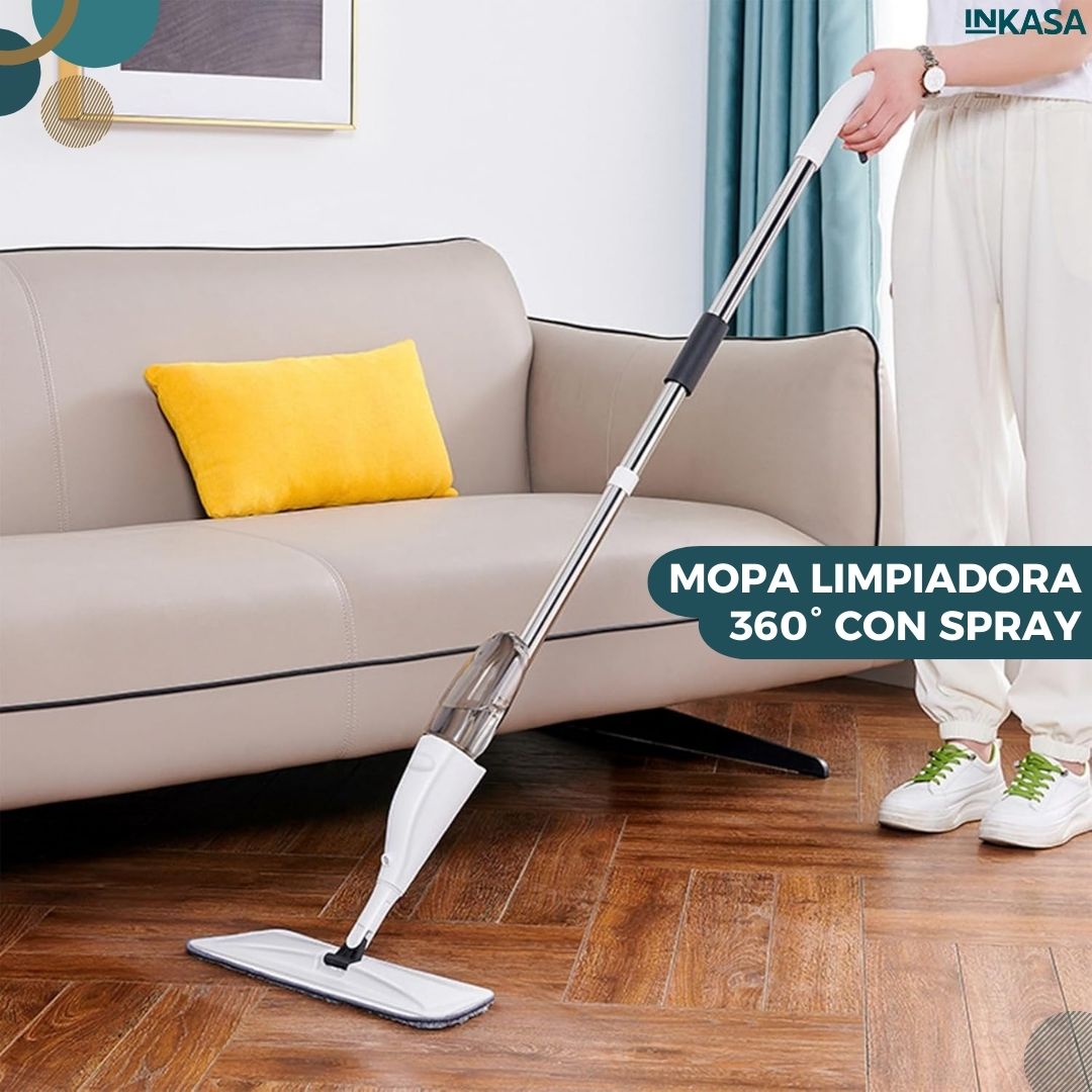 Mopa limpiadora 360° con spray