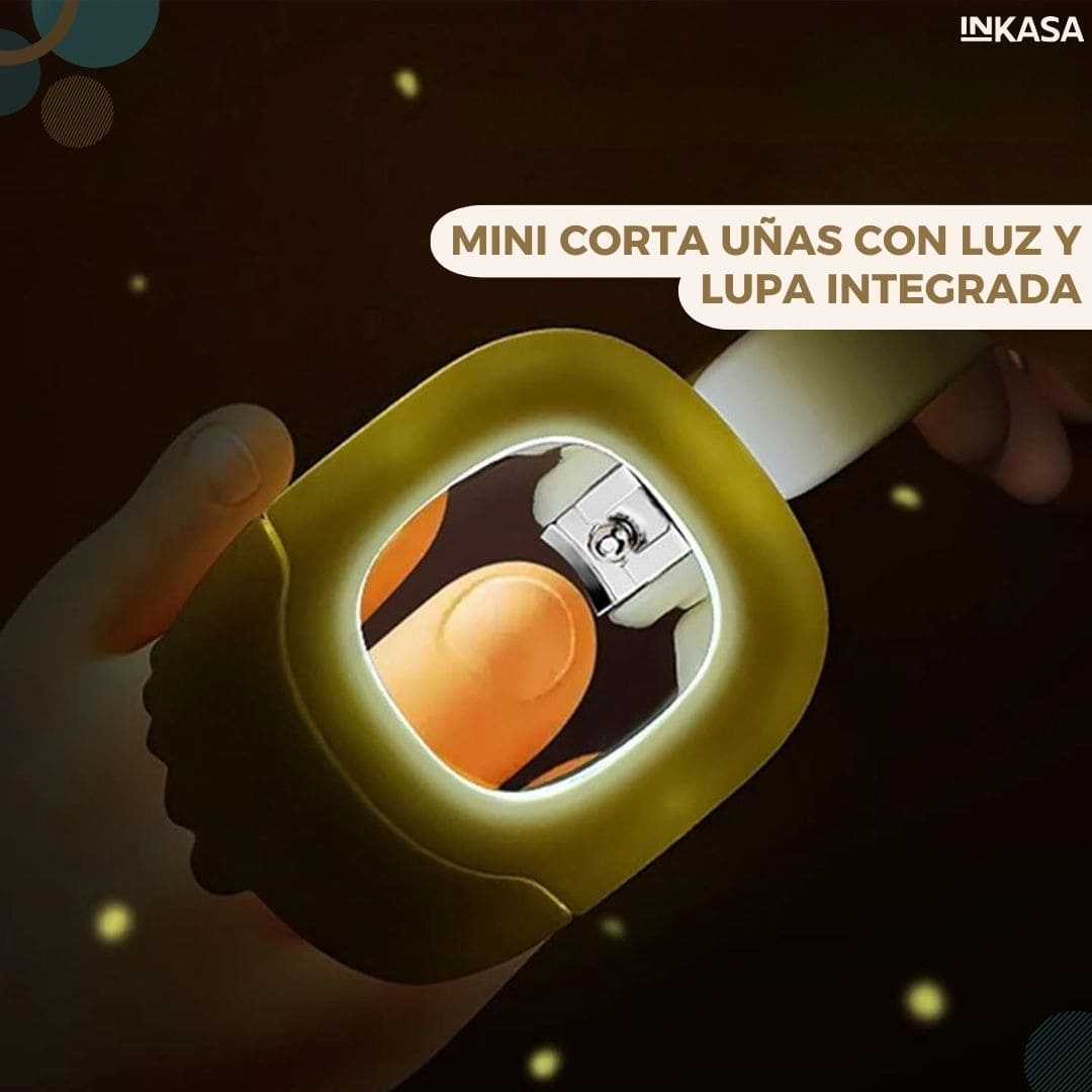 Corta uñas con luz y lupa integrada