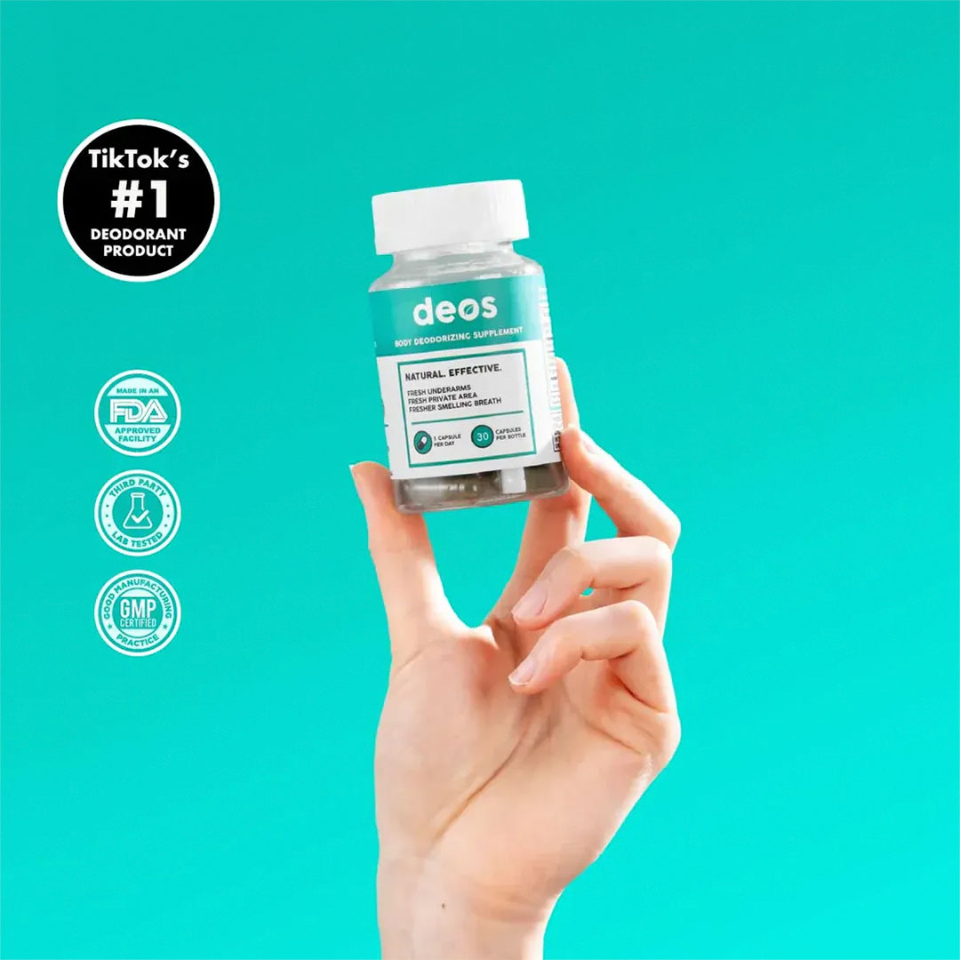 🌬️DEOS Detox+ – Cápsulas Naturales para Control del Olor Corporal desde Adentro🍃