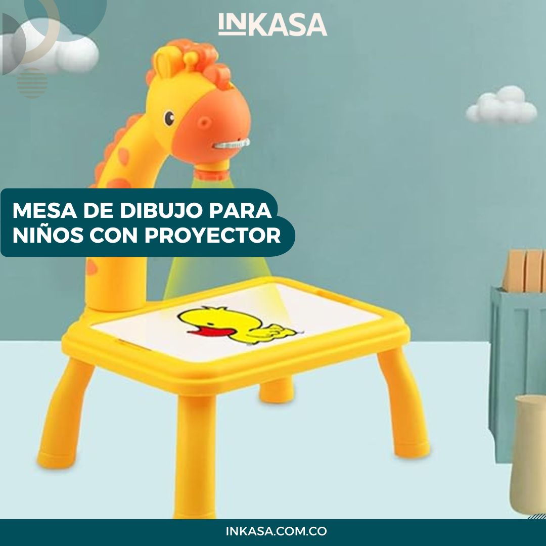 Mesa de dibujo para niños con proyector