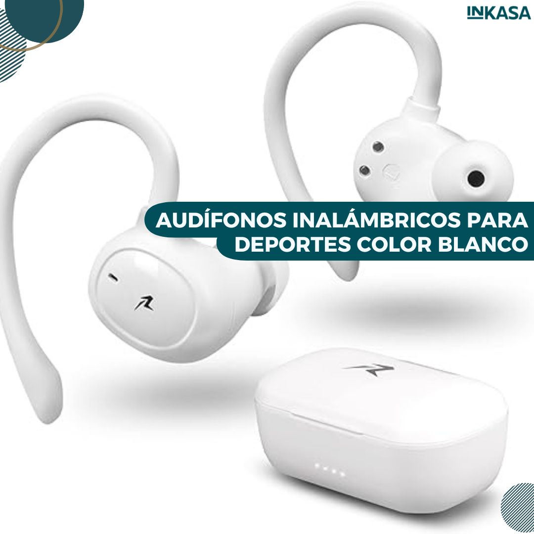Audífonos inalámbricos para deportes color blanco
