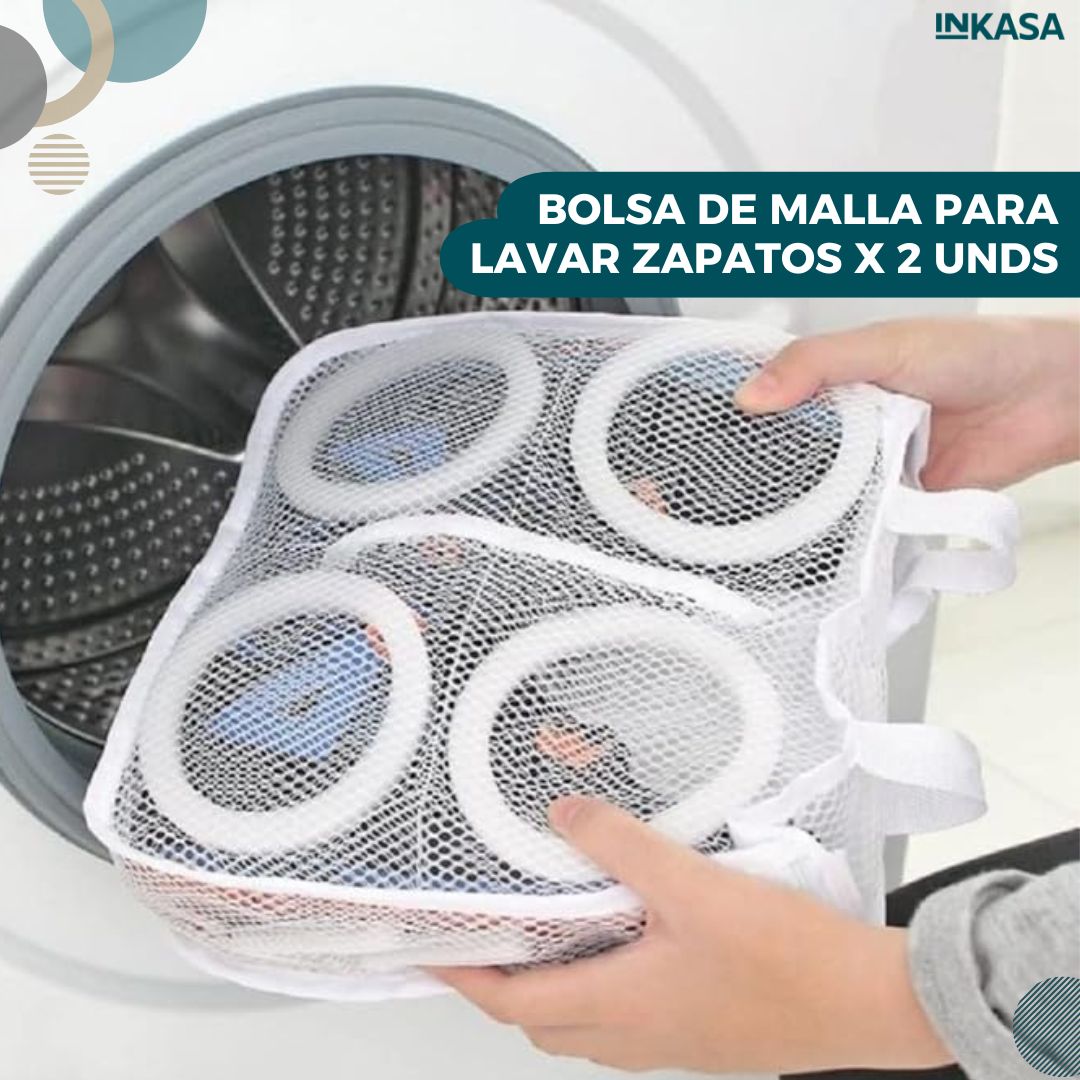 Bolsa de malla para lavar zapatos X 2 unds