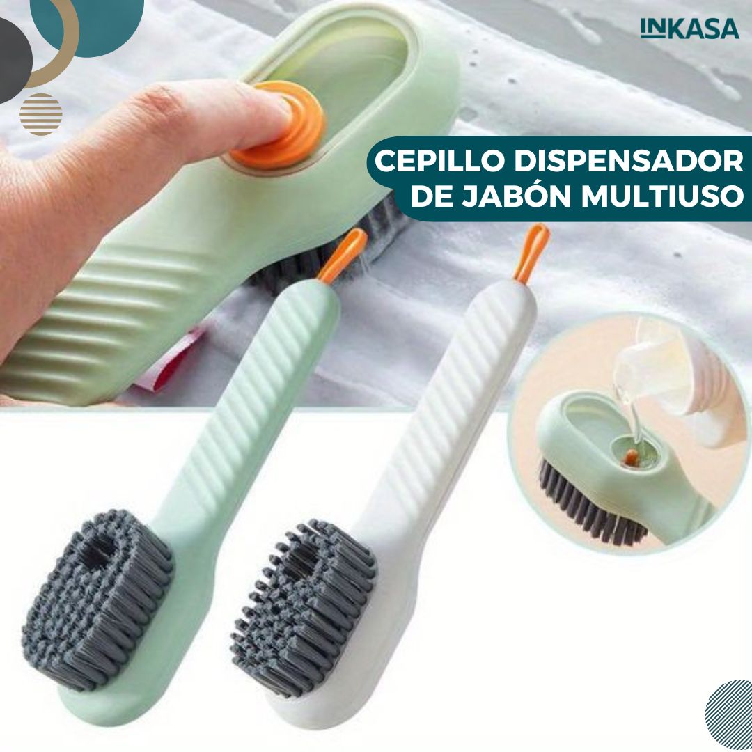 Cepillo dispensador de jabón multiuso