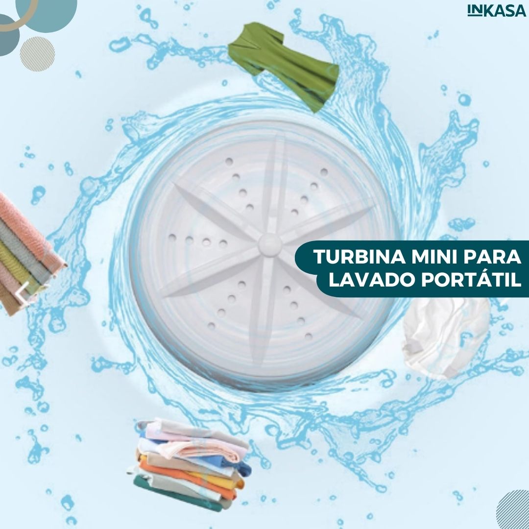 Turbina mini para lavado portátil