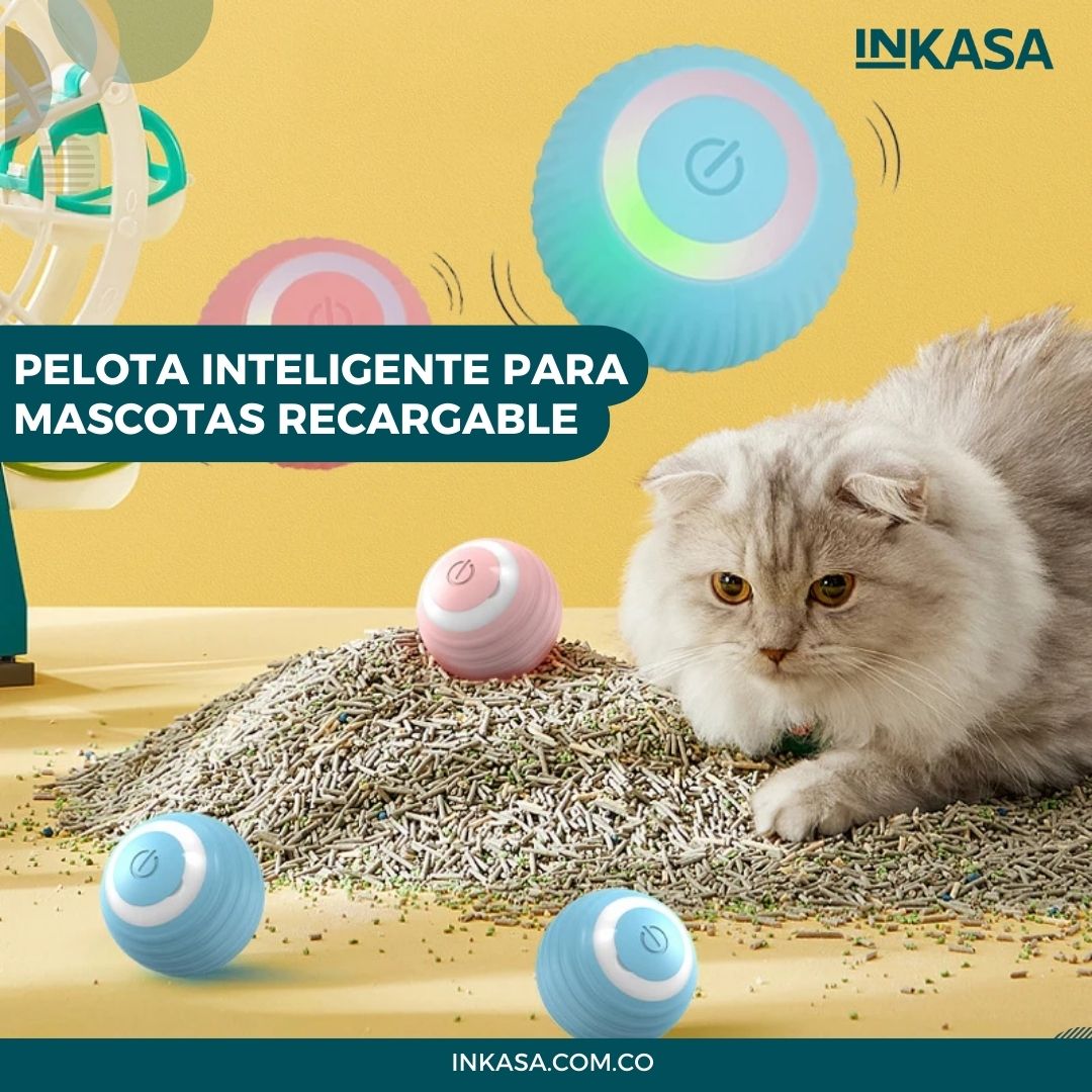 Pelota Inteligente para mascotas recargable 2X1