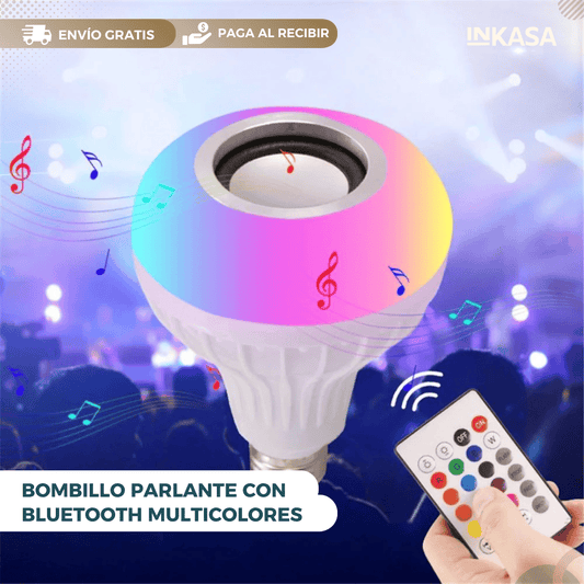 Bombillo Parlante Con Bluetooth Multicolores