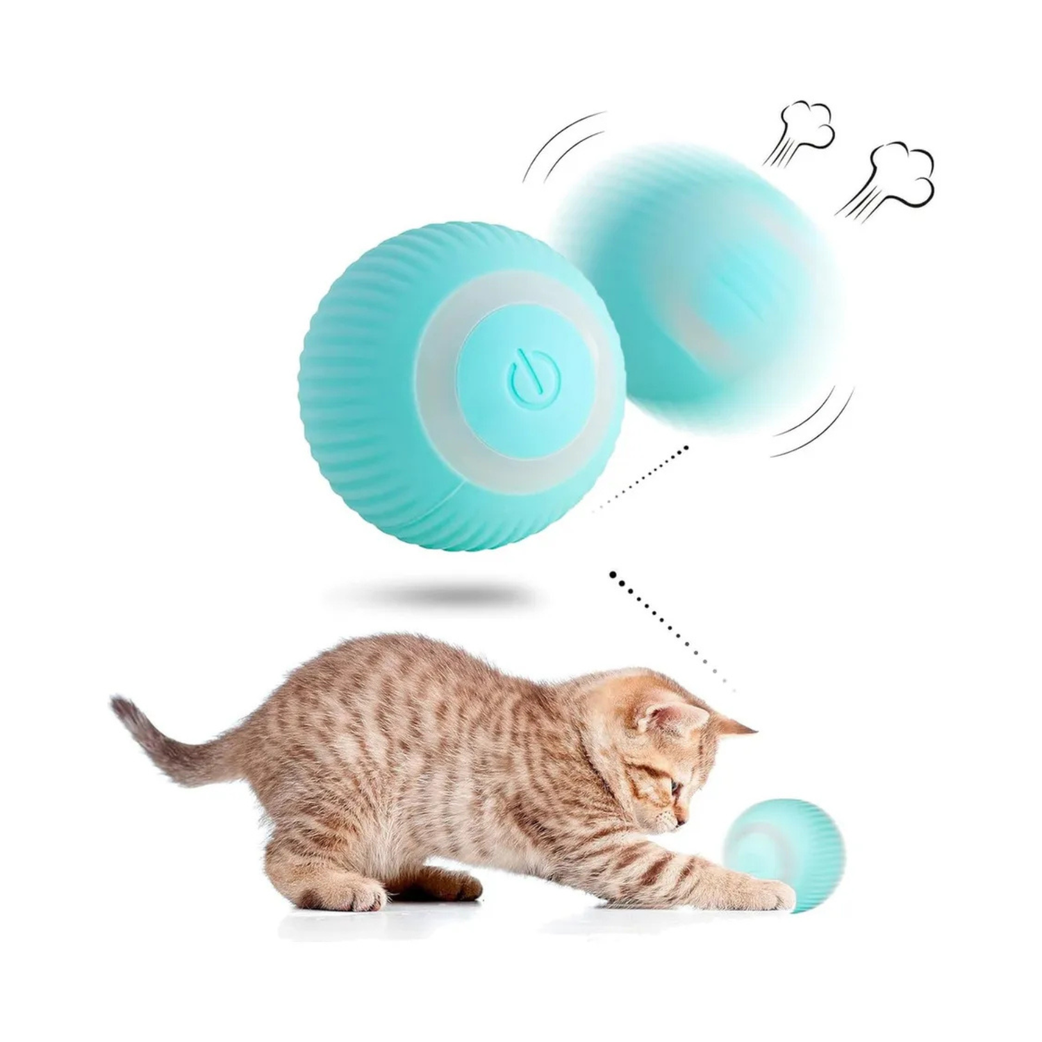 Pelota Interactiva Recargable Sensor Movimiento para Gatos