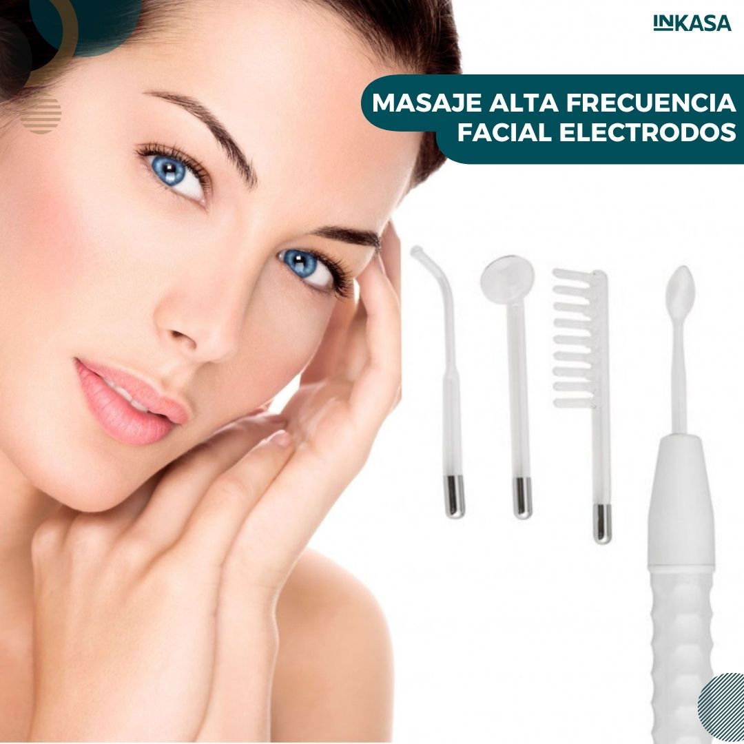 Masaje alta Frecuencia facial electrodos