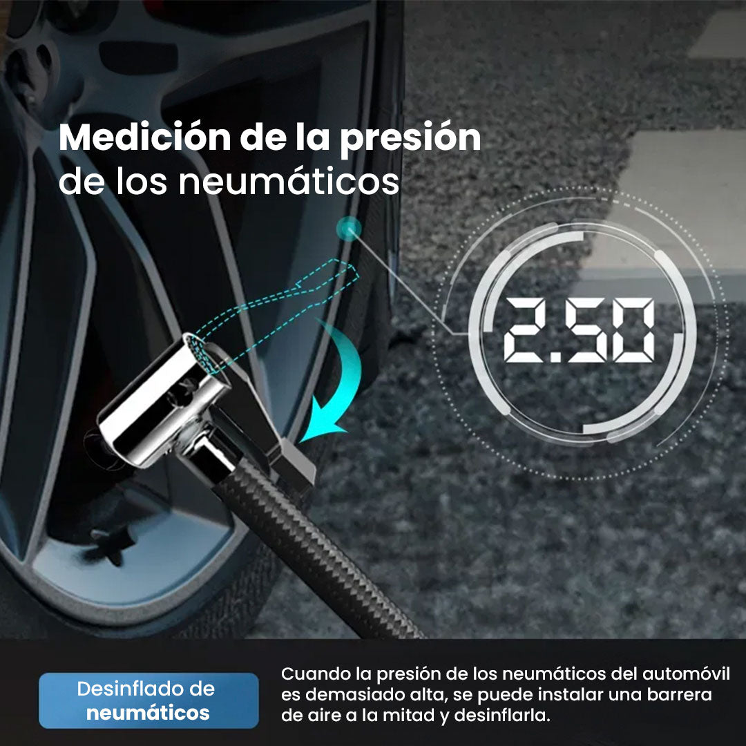 🔧 Compresor Portátil Digital – Infla Rápido, Seguro y Donde Sea