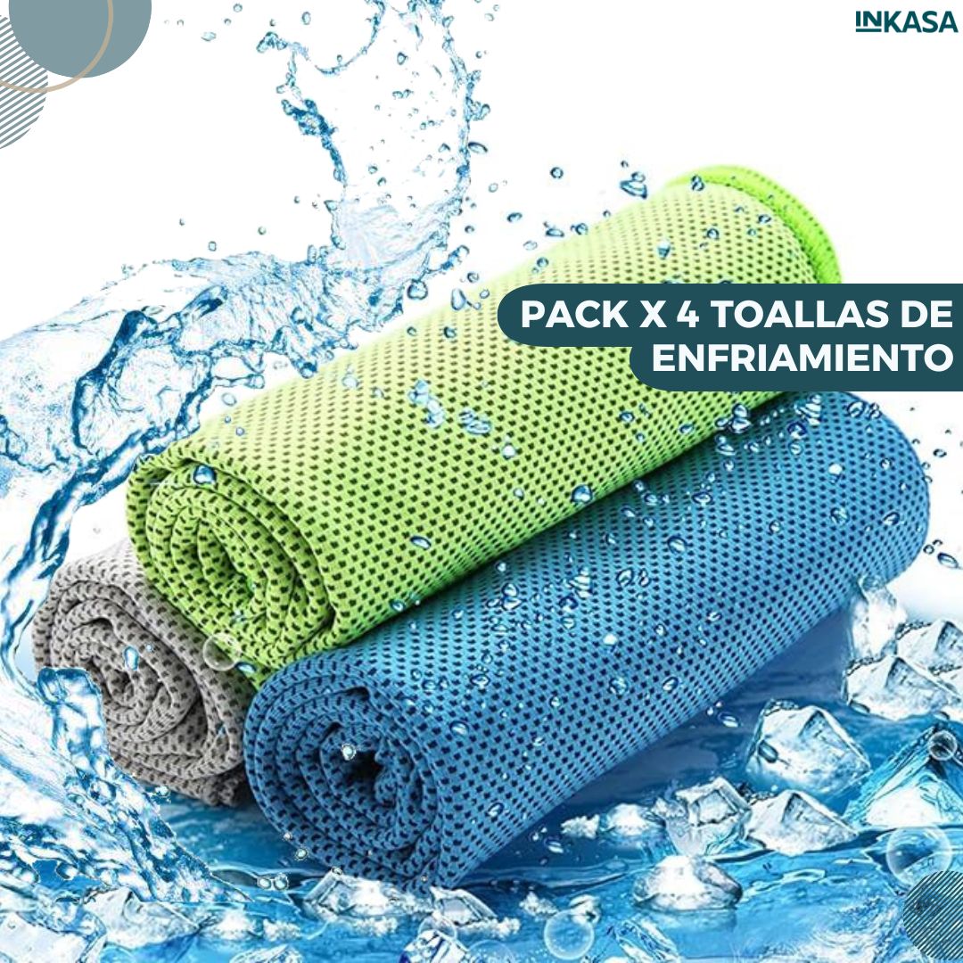 Pack x 4 toallas de enfriamiento