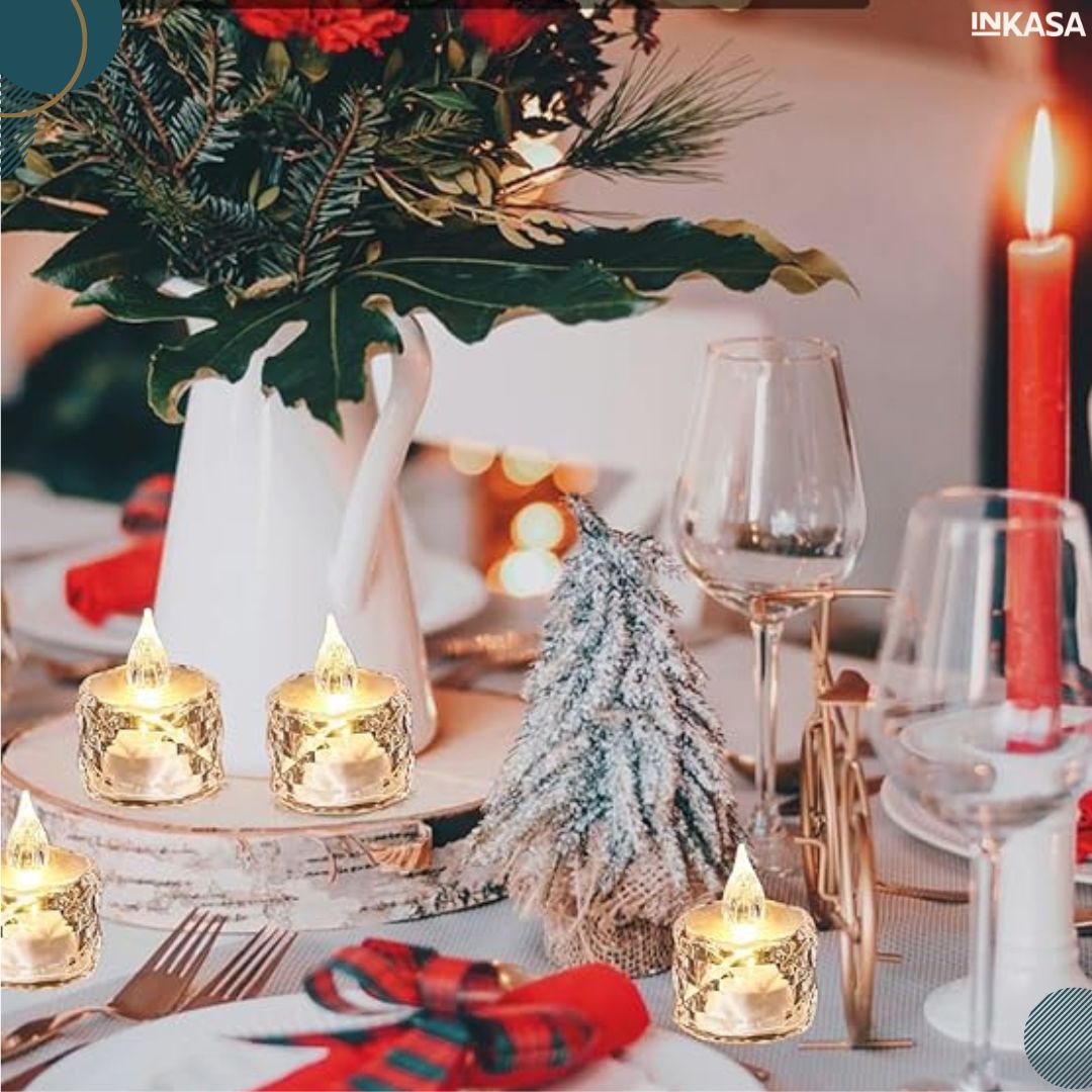 Set de velas Led efecto cristal