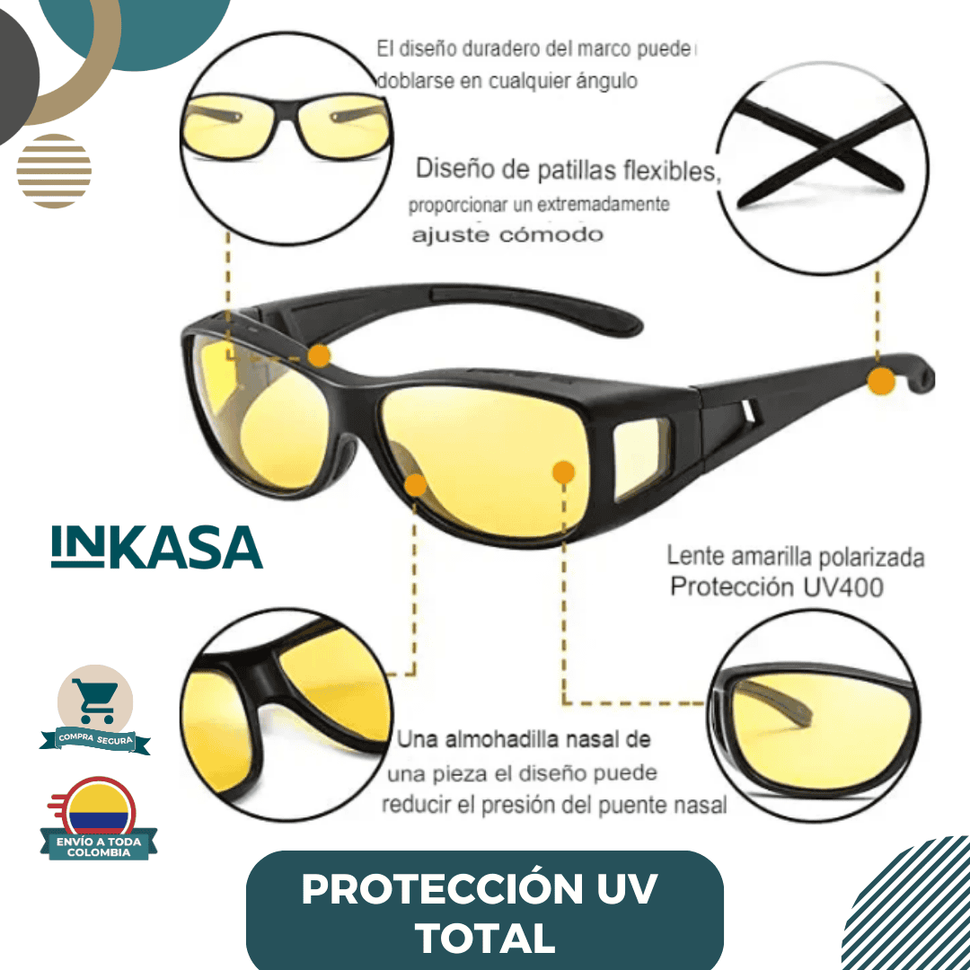 Juego 2 Gafas Lentes Hd Vision Filtro Uv