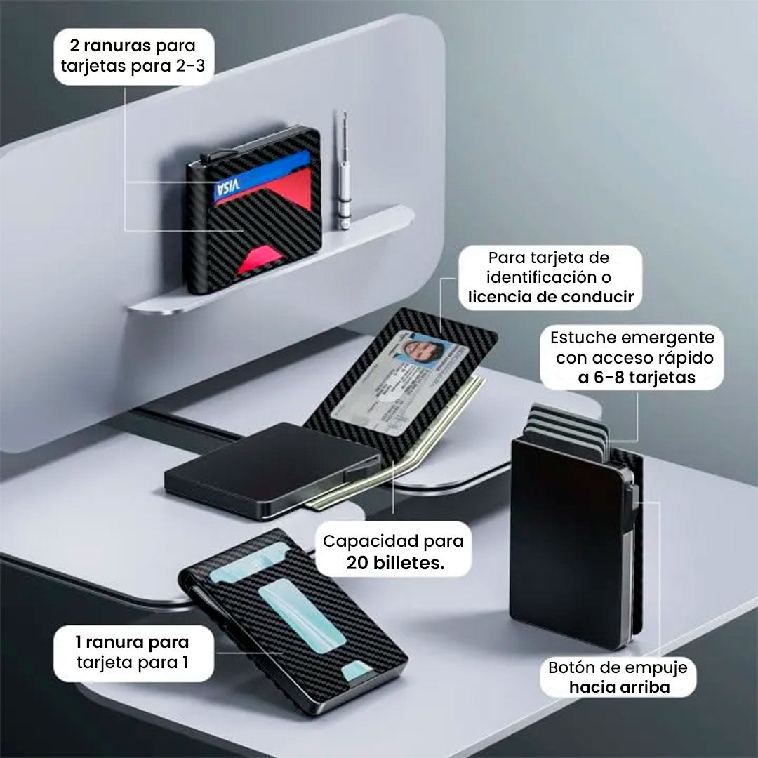 BILLETERA CON SEGURIDAD RFID ANTIROBO💯✔️