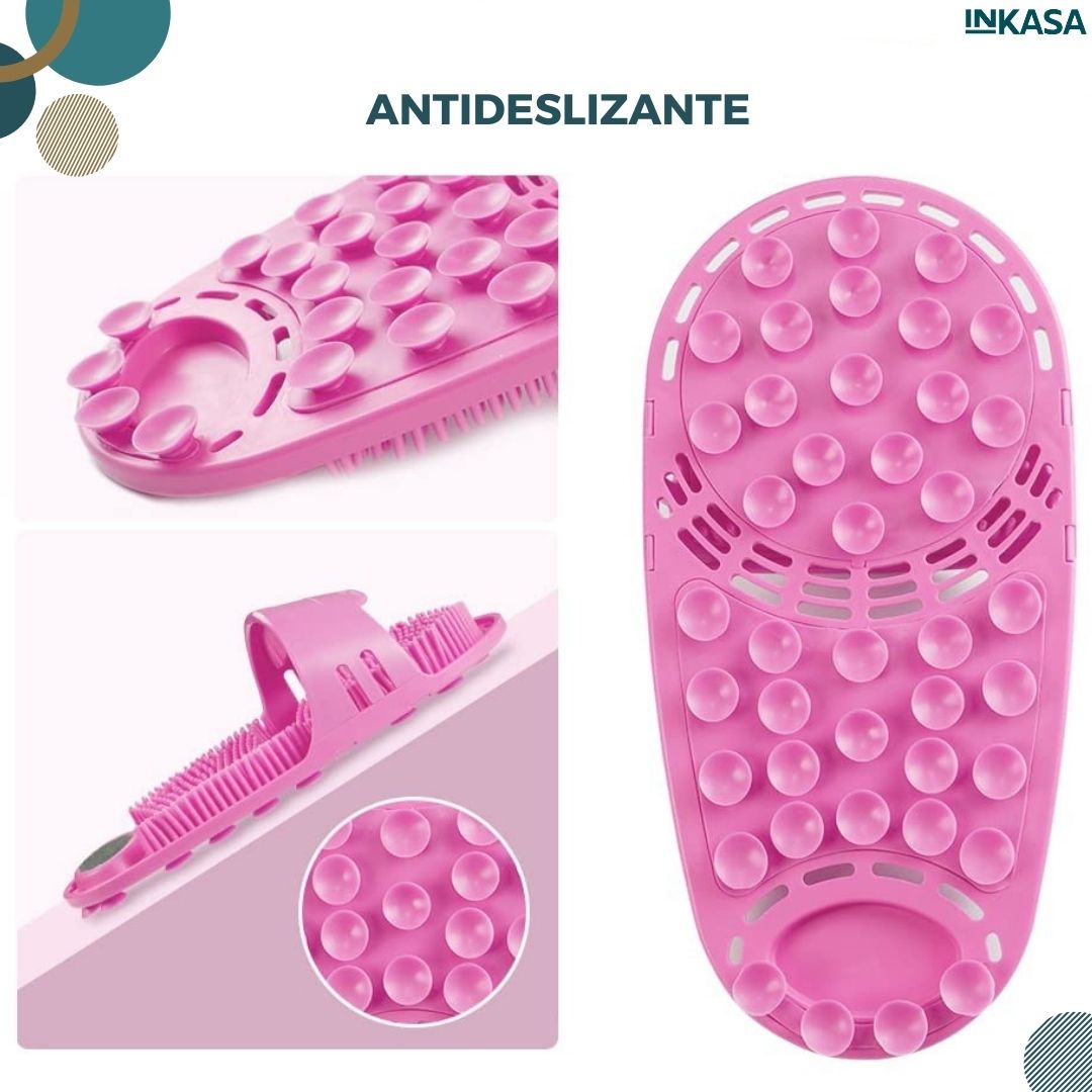 Limpiador de pies para ducha en silicona