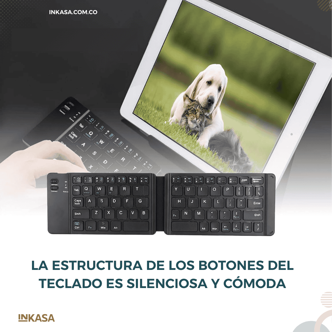 Teclado Bluetooth plegable portátil