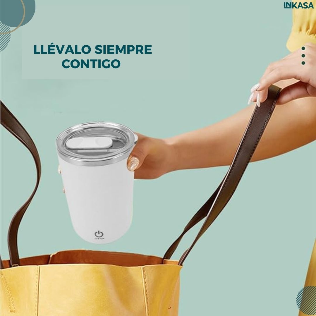 Vaso mug mezclador magnético recargable