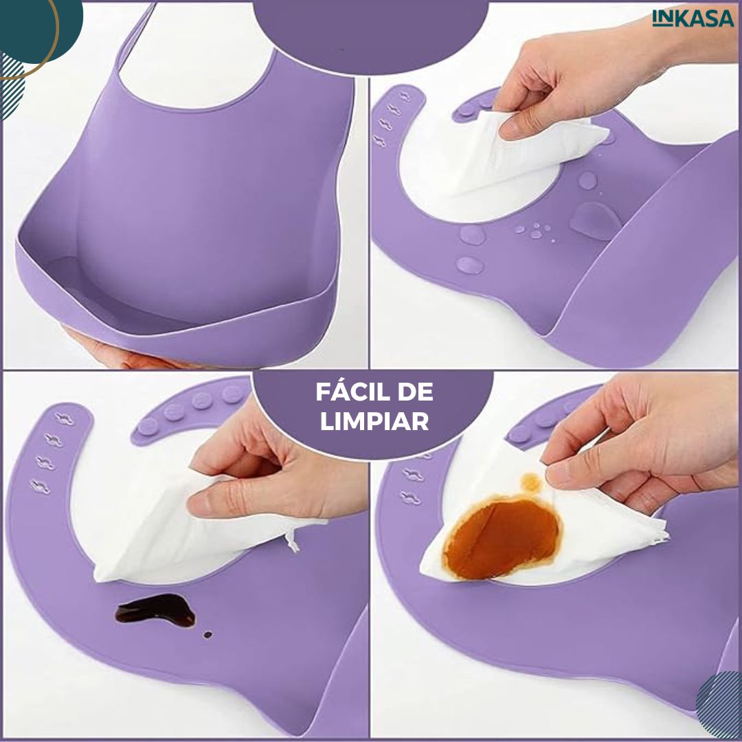 Set vajilla en silicona para bebé 5 piezas