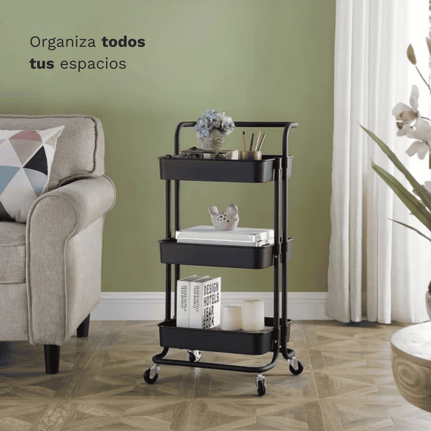 Carro Organizador De Cocina Multiusos Mueble Hogar 3 niveles