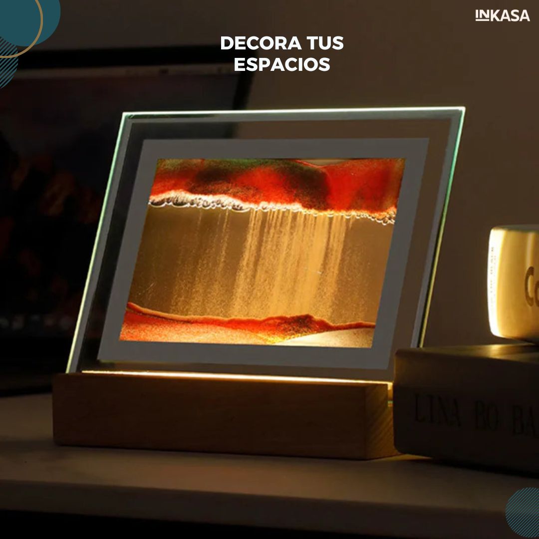 Lámpara luz led con diseño de arena