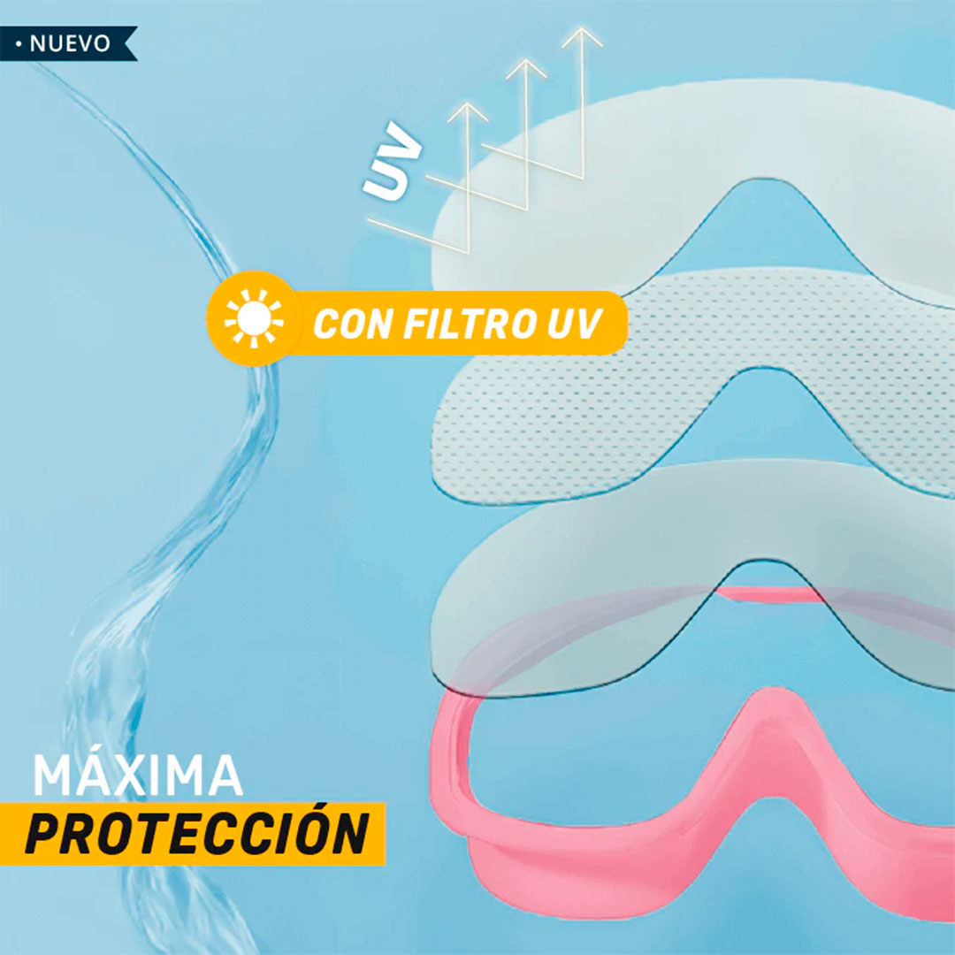 🏊♀️ Gafas de Natación con Tapones – Para Niños y Adultos | Protección Total en el Agua